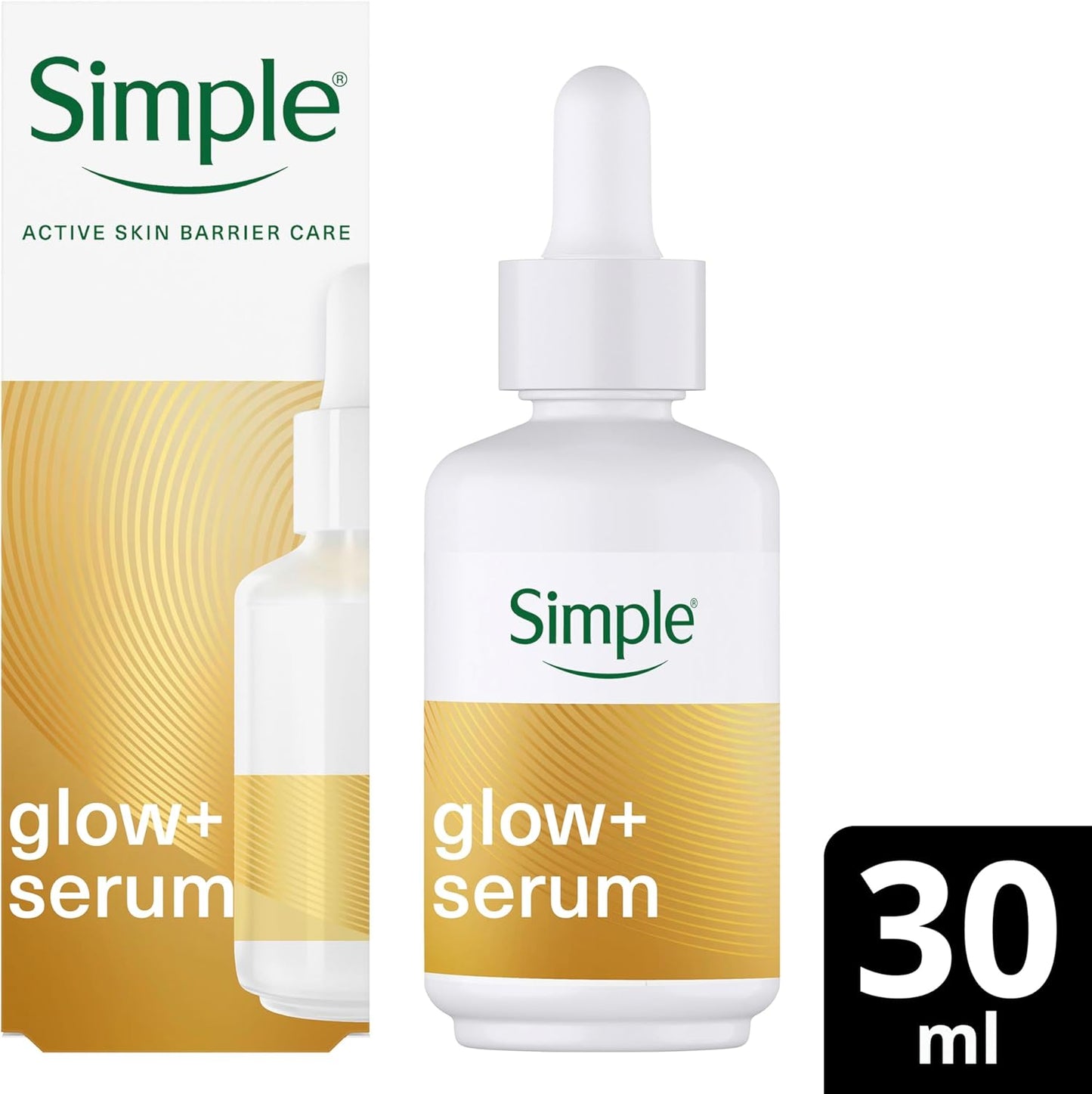 Simple 10% Vitamin C + E + F* Booster Serum - Face Serum that Hydrates & Brightens Dull, Dry Skin – For Visibly Glowing, Radiant Skin, Suitable for All Skin Types Including Sensitive Skin 30ml